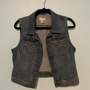 LOFT Blue Jean Jacket Vest